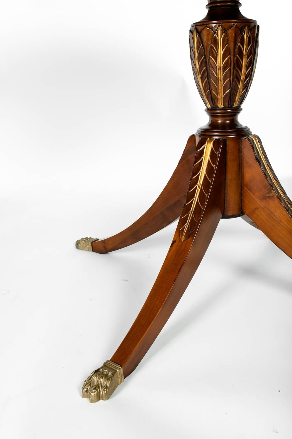 Mid-20th Century Vintage European Dinning Table with Two Leaf Extensions