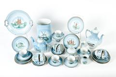 Vintage Danish Porcelain 43 Pieces Tea and Coffee Service for 12 People