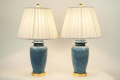 Pair of Goyard Porcelain Ginger Jar Lamps