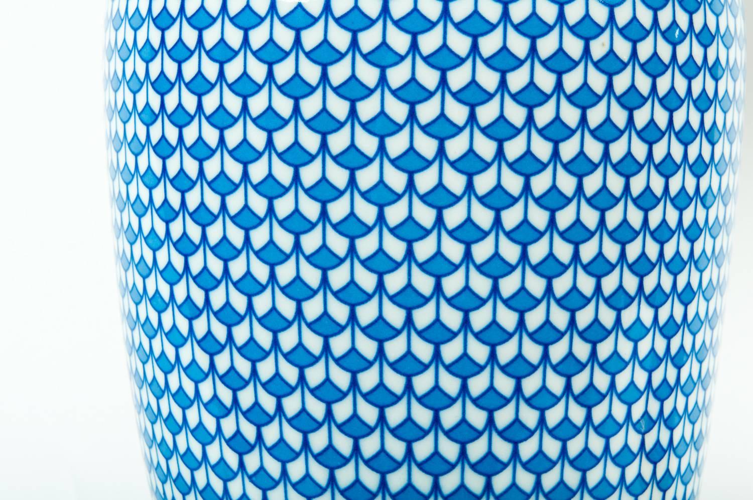 Gold Plate Pair of Goyard Porcelain Ginger Jar Lamps