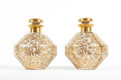 Antique French 24-Karat Gold Design Perfume Bottle Set