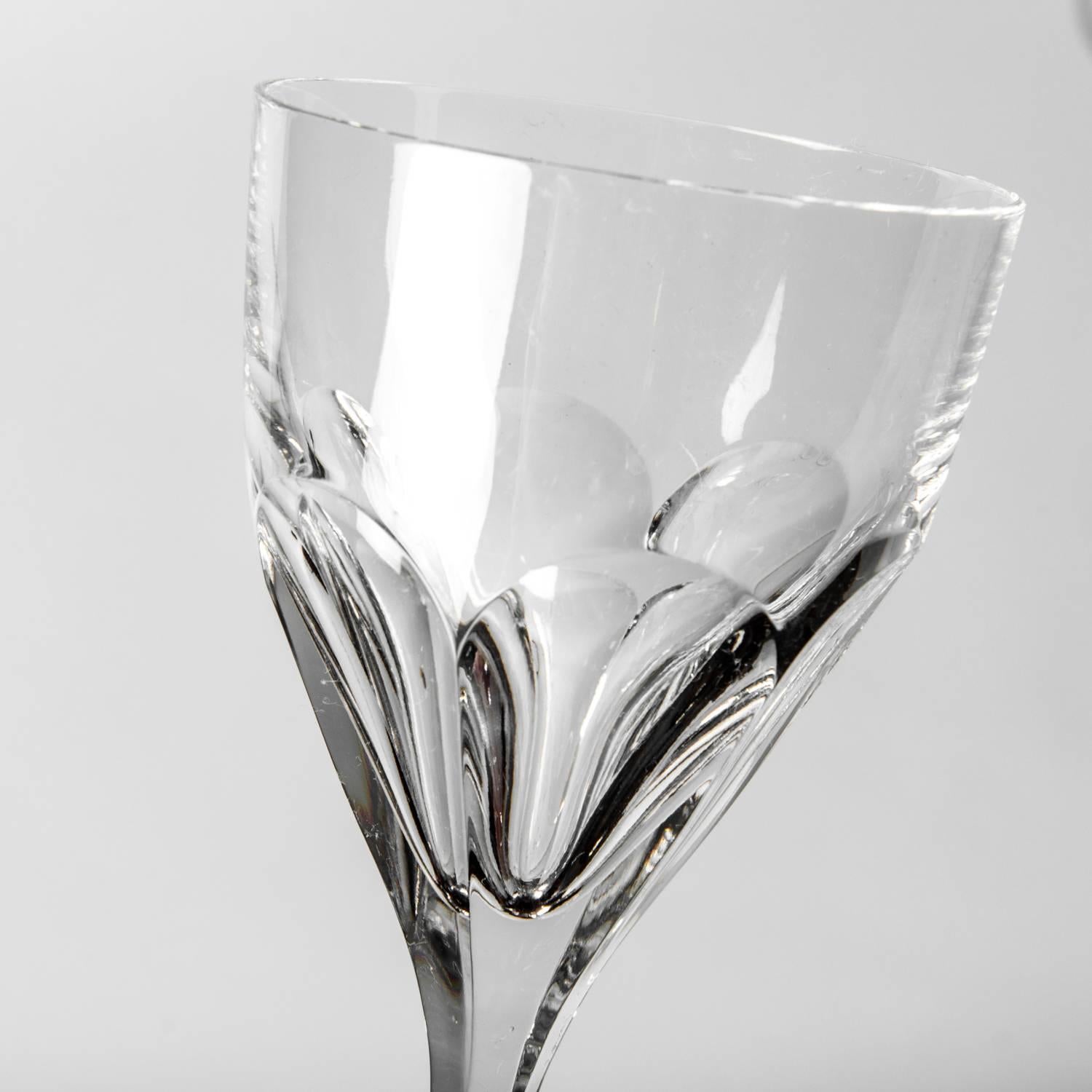 Early 20th Century Vintage Saint Louis Crystal Wine / Water Glassware Set