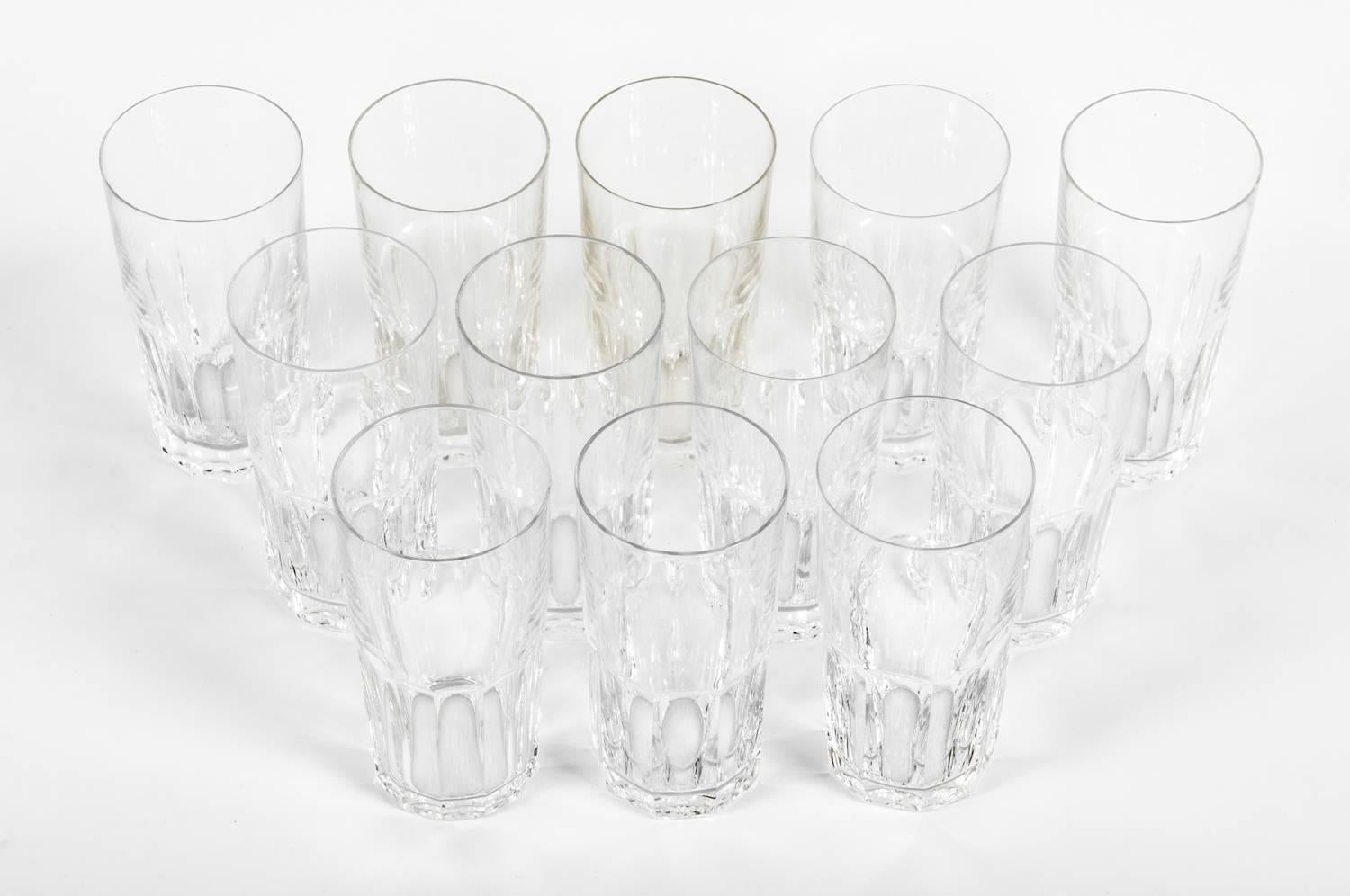 Vintage Saint Louis Crystal Set of 12 High Ball Glasses 1