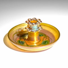 Vase / bol de table « Leaf and Vine » en verre Favrile de Tiffany Studios