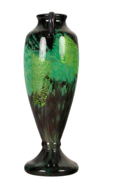 Vaso decorativo alto in stile Art Déco francese di Nancy Daum, primi del XX secolo