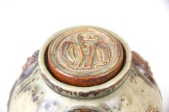 Jarrón decorativo con tapa de Royal Copenhagen, de mediados del siglo XX
