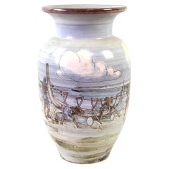 Große dekorative Jugendstil-Vase von Harald Folmer Gross, Dänemark, 1940er Jahre