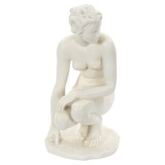 Early 20th Century Rosenthal Porcelain “The Crouching Woman” by Fritz Klimsch