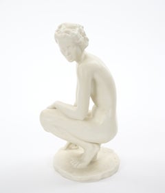 Early 20th Century Rosenthal Porcelain “The Crouching Woman” by Fritz Klimsch