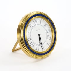 Tiffany & Co. Gilt Bronze and Marble Desk Clock, circa 1960