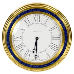 Tiffany & Co. Gilt Bronze and Marble Desk Clock, circa 1960