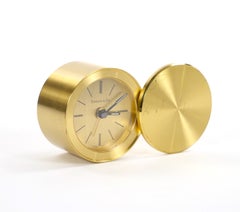 Mid 20th Century Tiffany & Co. Gilt Bronze Round Shape Desk Clock