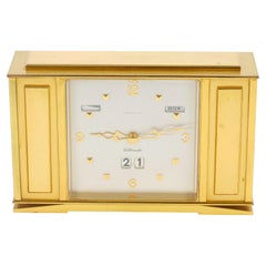 Tiffany & Co. Gilt Bronze Rectangular Desk Clock with Volumatic Dial, circa 1960