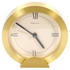 Tiffany & Co. Gilt Bronze and Marble Desk Clock, circa 1960