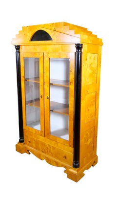 Antique Biedermeier Style Vitrine Cabinet, Central Europe, circa 1820–1840