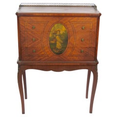 Armoire à couverts ancienne en acajou de style Adam, du début au milieu du XIXe siècle