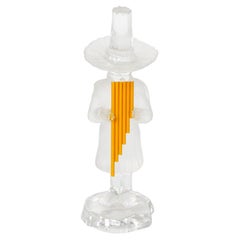 20th Century Saint-Louis French Crystal Figure of a Pan Playing the Panpipes