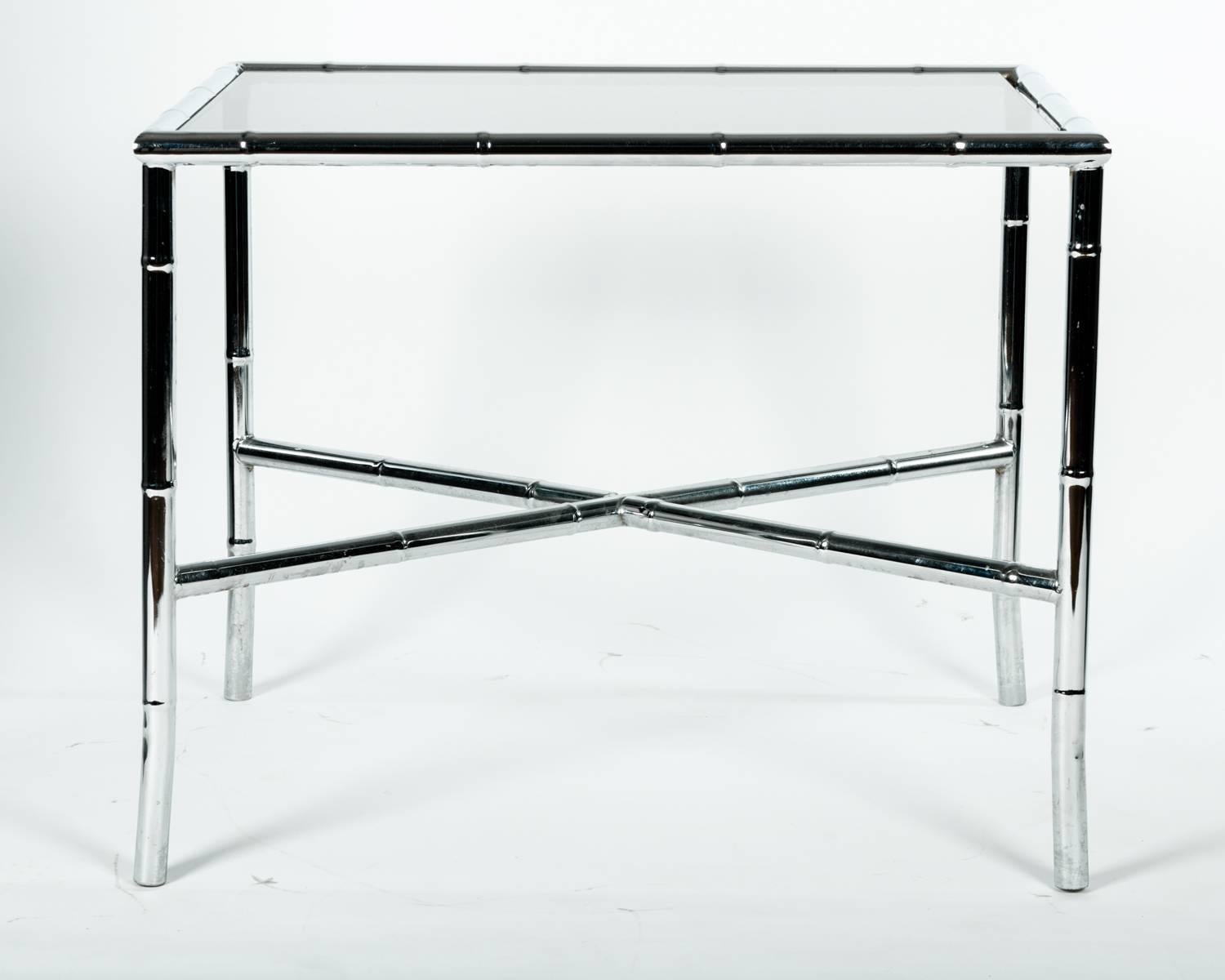 Mid-Century Modern Tinted Glass Top Coffee or Cocktail Table 2