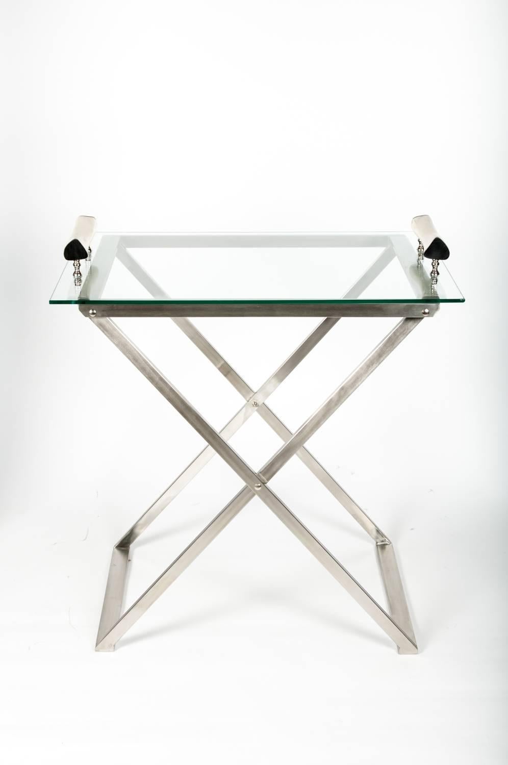 Mid-Century Modern Bar Cart with Detachable Glass Top 3