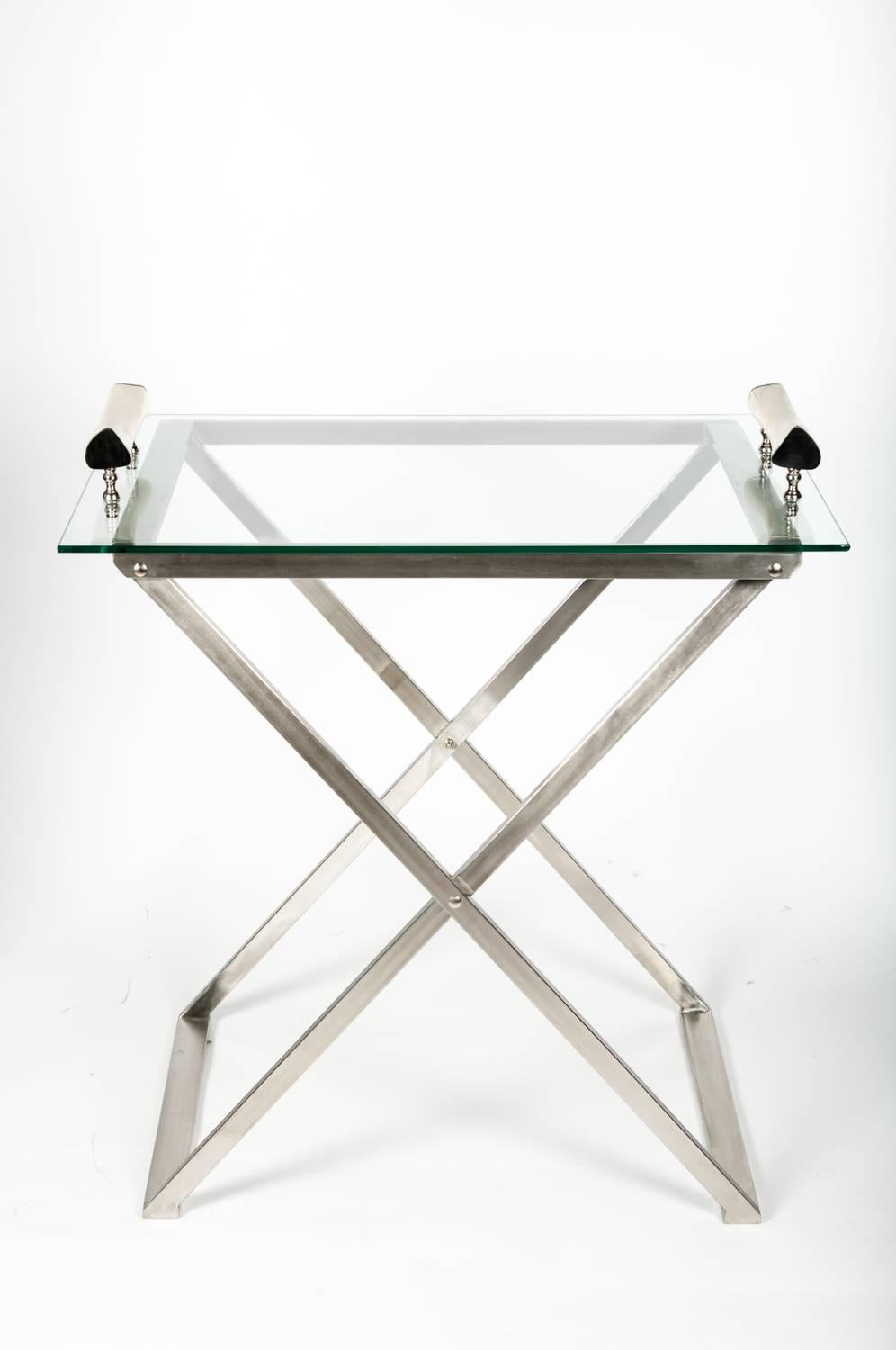 Mid-Century Modern Bar Cart with Detachable Glass Top 4
