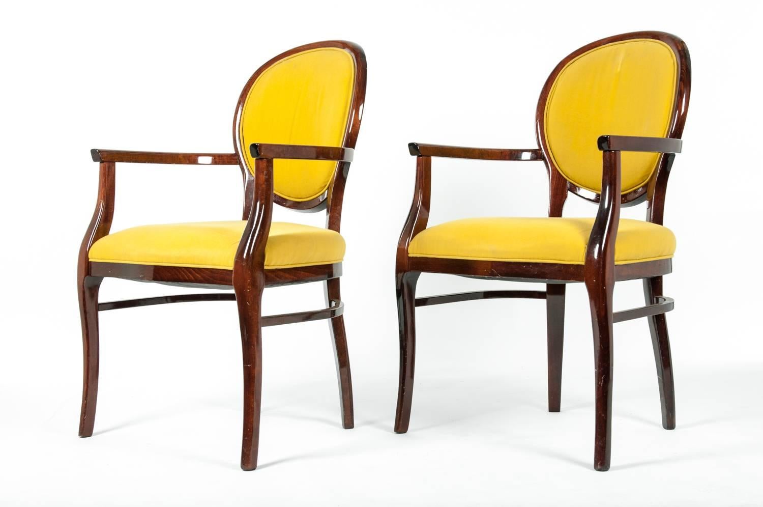 Mid-Century Modern Art Deco, Pair of Chairs In Excellent Condition In Tarry Town, NY