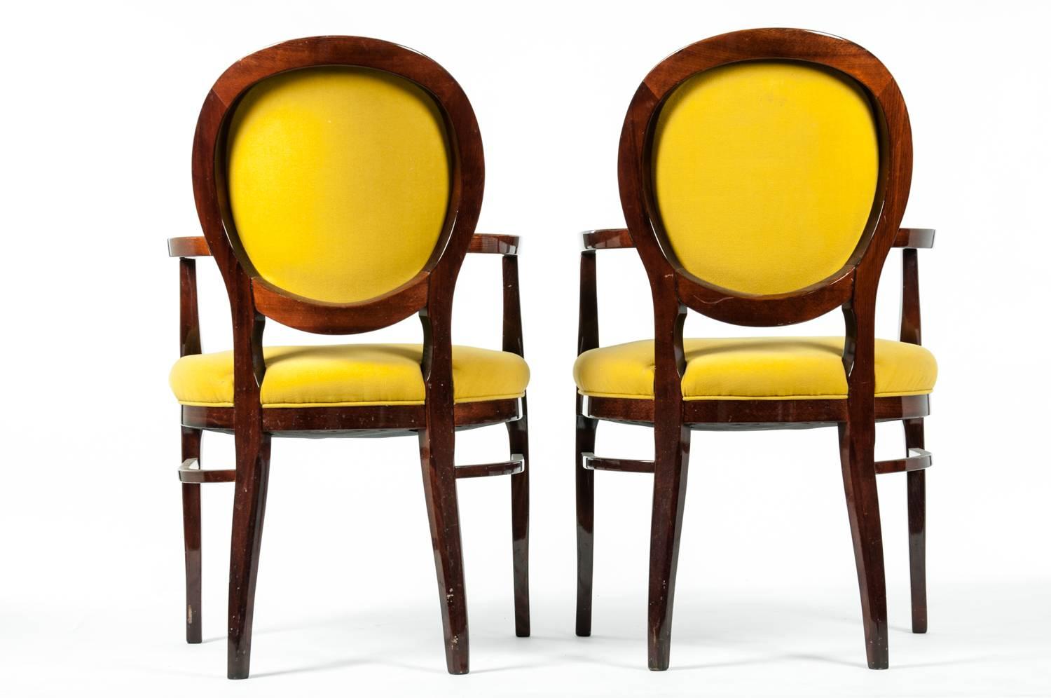 Mid-Century Modern Art Deco, Pair of Chairs 1