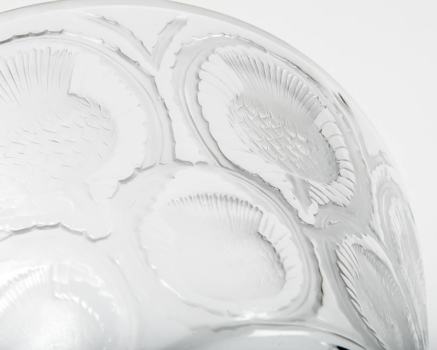 Vintage Lalique Thistle Decorative Piece In Excellent Condition In Tarry Town, NY