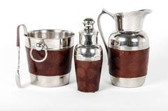 Mid-Century Stainless Cocktail Bar Set