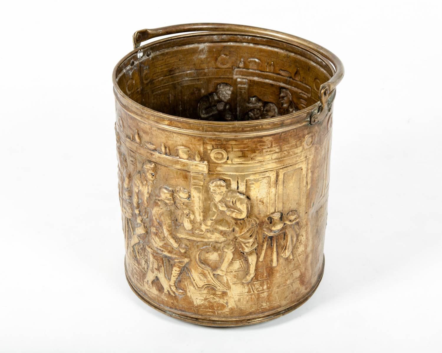 vintage copper ash bucket