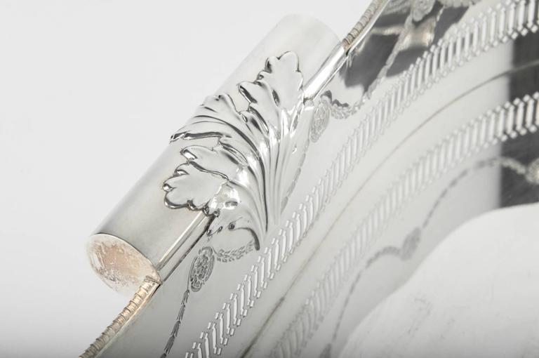 Very Large English Sheffield Plated Barware Tray or Centre Table