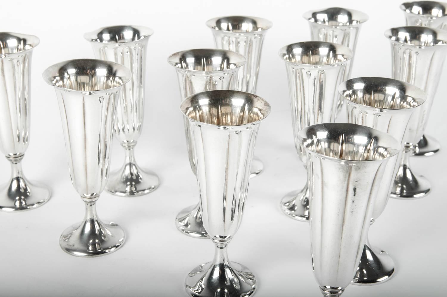 sterling silver champagne flutes