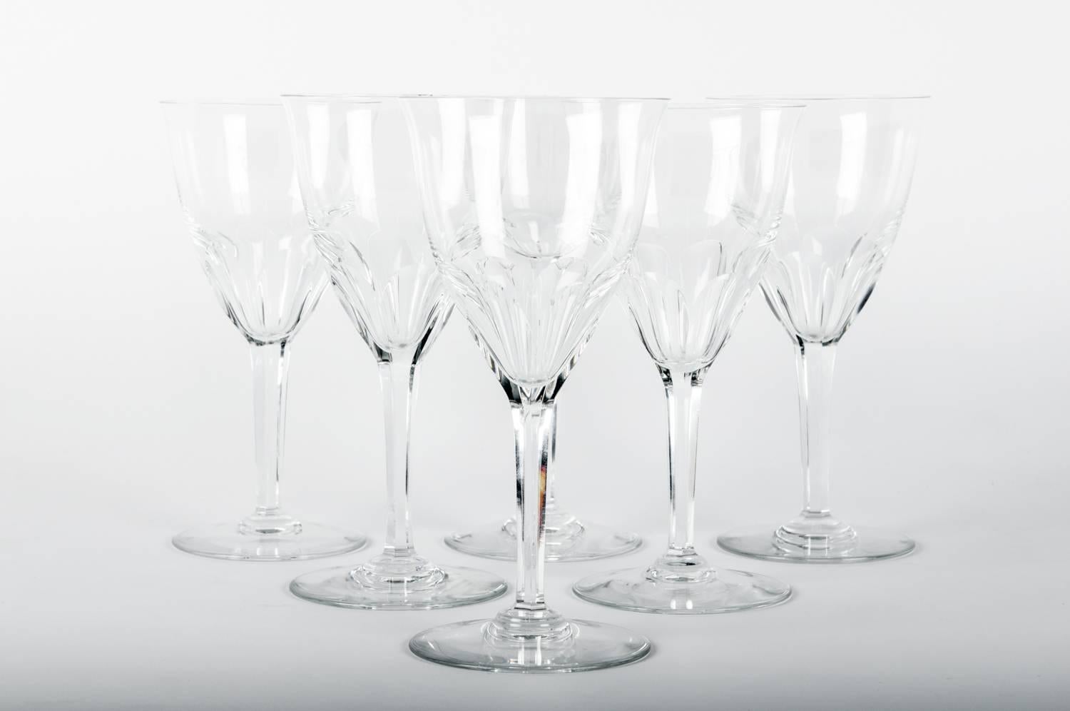 Baccarat  Two Set of Six Wine Glasses . In Excellent Condition In Tarry Town, NY