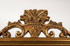 Antique Wood Frame Gilt Hanging Wall Mirror