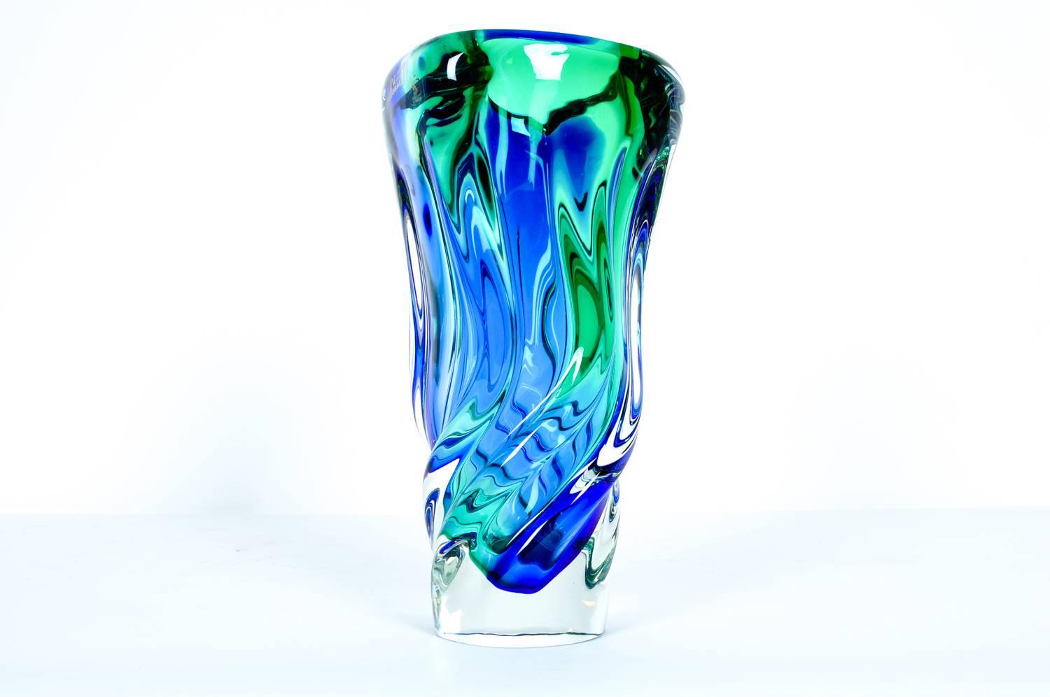 Italian Tall Mid-Century Modern Murano Glass Vase / Piece