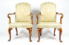 Antique Pair of English Side Armchairs