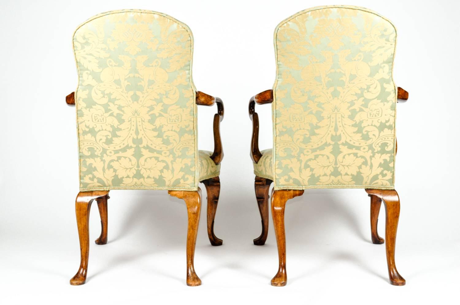 Antique Pair of English Side Armchairs 1