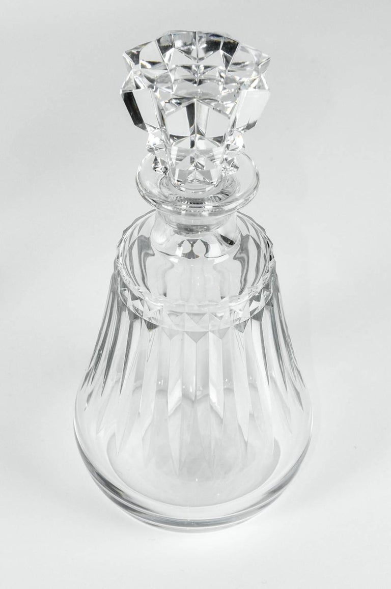 Vintage Baccarat Crystal Eight Pieces Decanter Set For Sale at 1stDibs