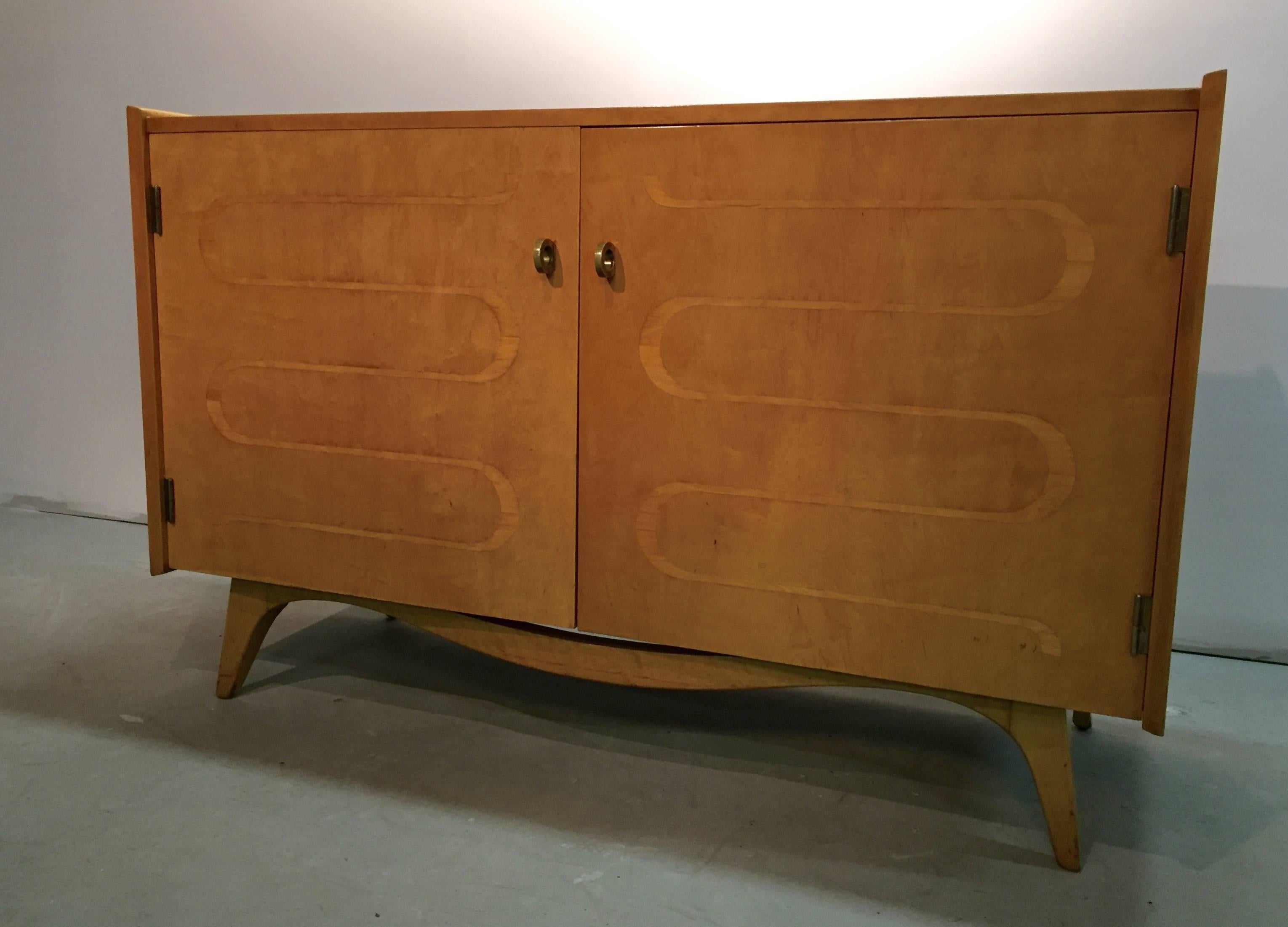 Swedish Elegant Edmond Spence Cabinet with Inlaid Doors