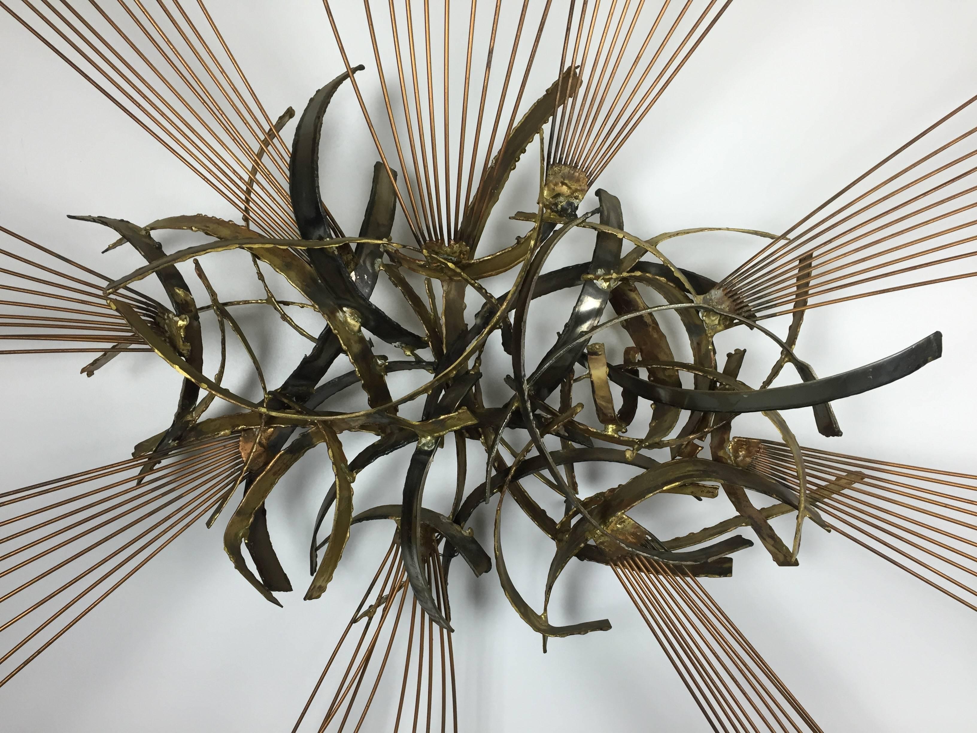 Organic Modern Large Mixed Metal Sculpture Signed and Dated Silas Seandel  For Sale