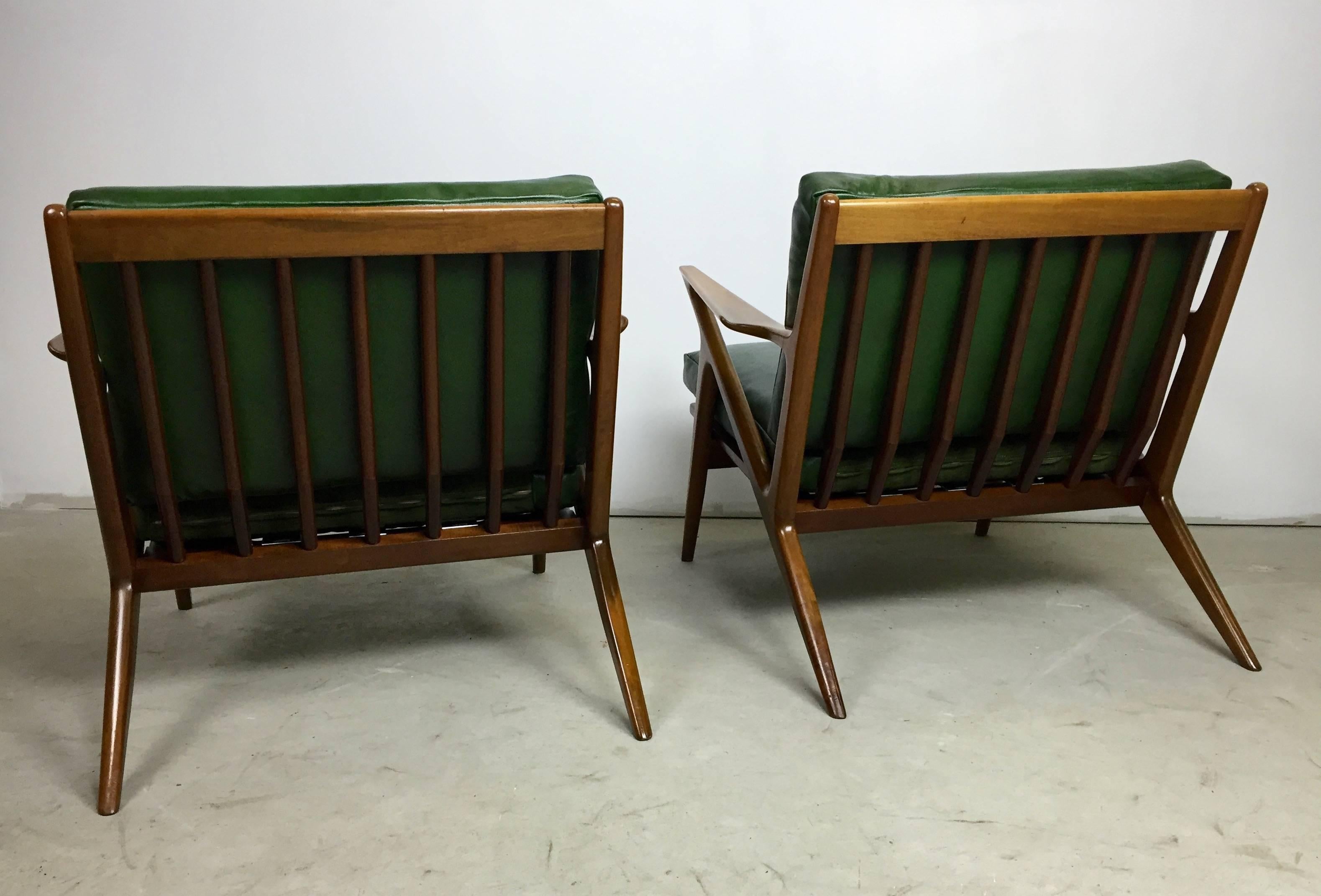 Mid-Century Modern Original Pair of Poul Jensen Z Chairs for Selig