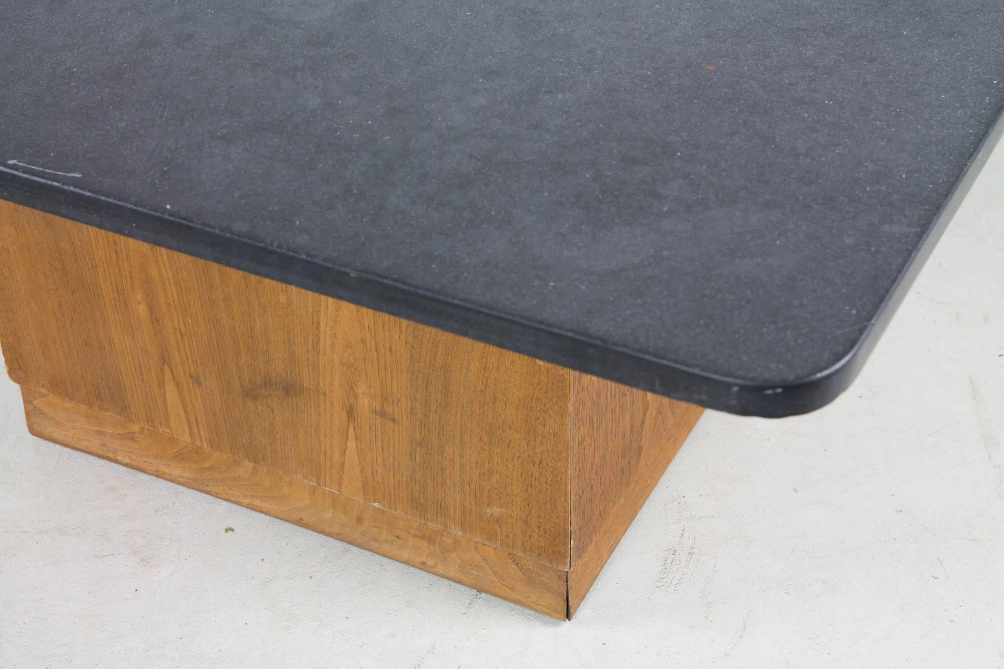 American Fred Kemp Travertine Cocktail Table