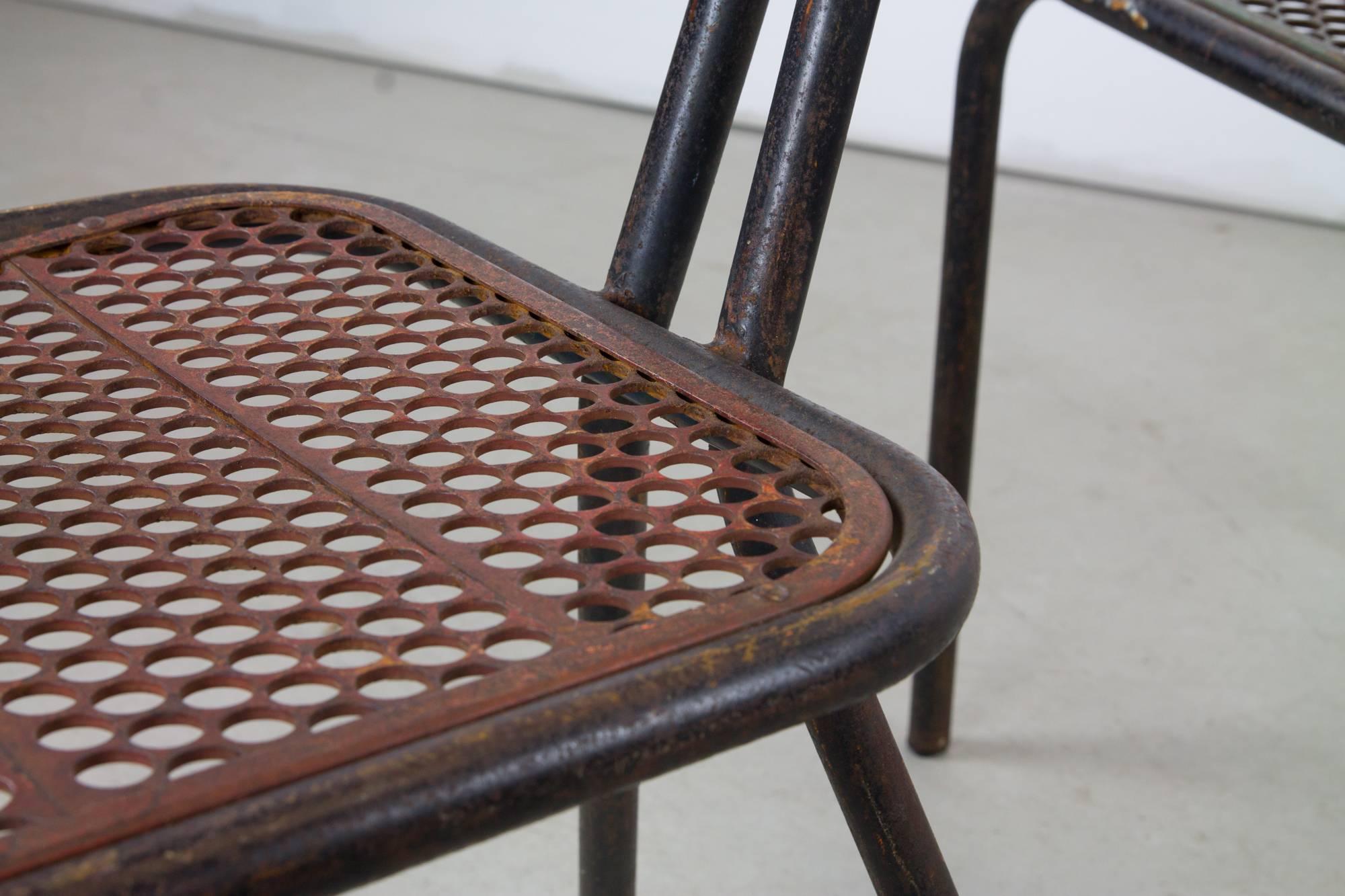 Rare Set of Four Rene Malaval 'Radar' Chairs In Distressed Condition In Asbury Park, NJ