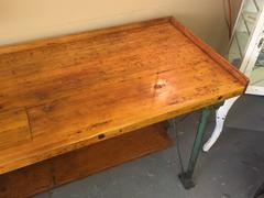 Wood and Iron Industrial Workbench, 1940s