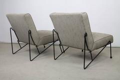 Pair of Iron Slipper Chairs by Tony Paul