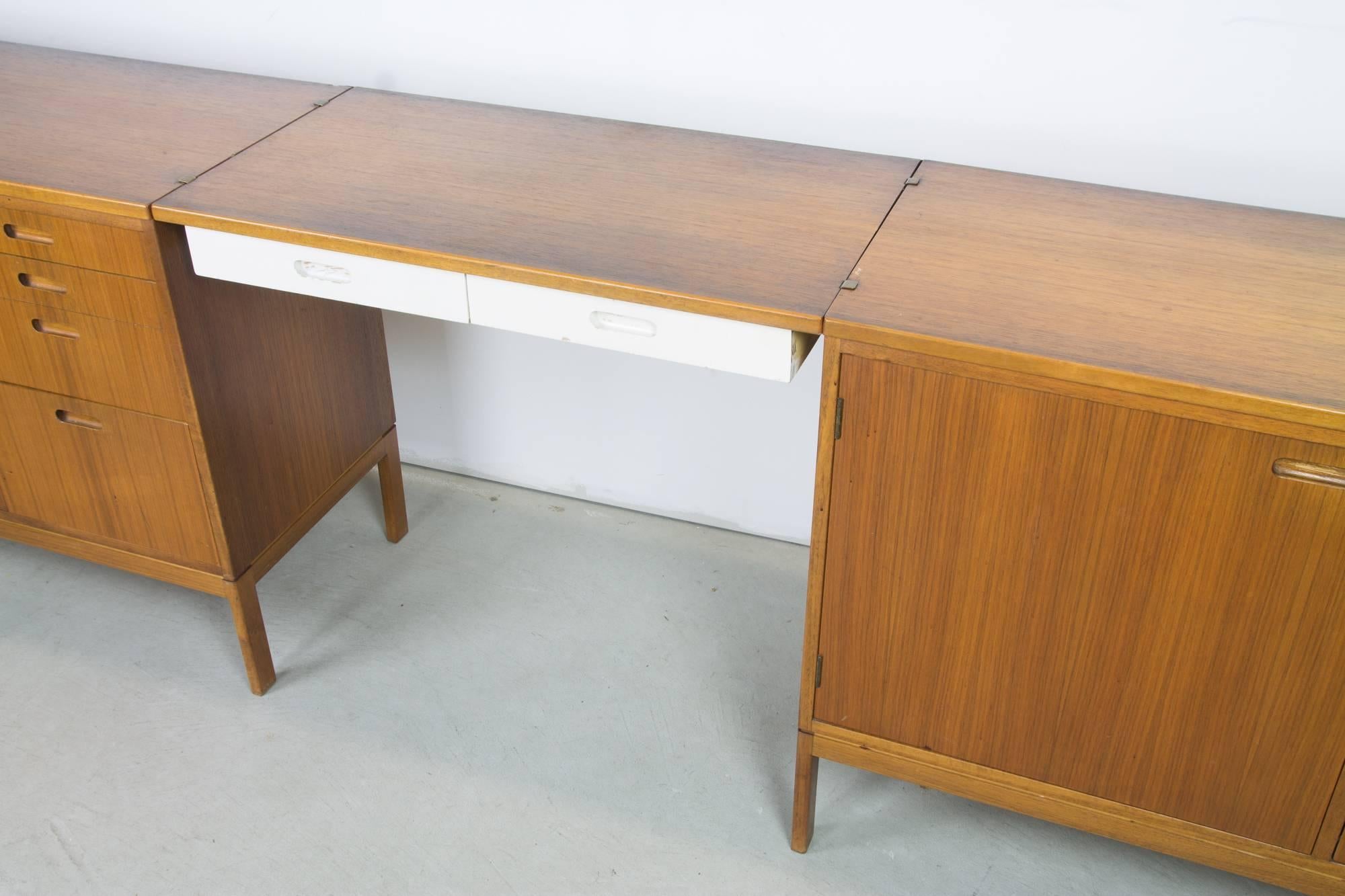 American Pair of Cabinets with Detachable Floating Desk