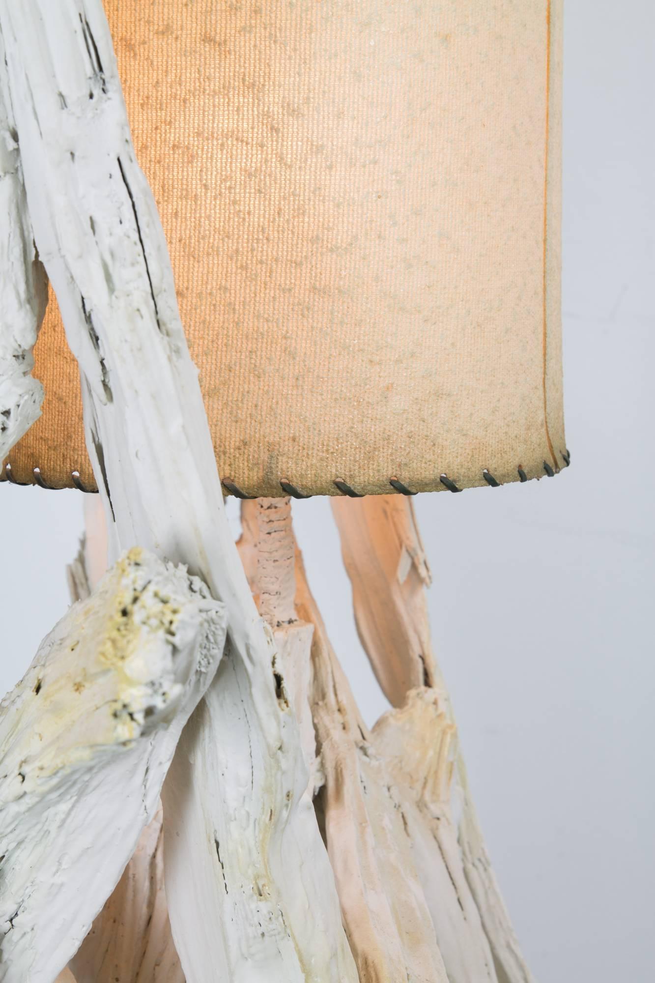 Monumental Driftwood Floor Lamp with Glass Table 4