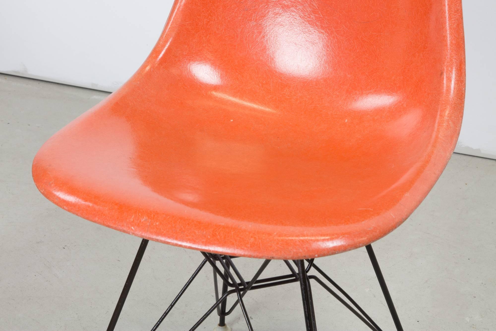 Mid-Century Modern DSR Eiffel Base Side Chair by Charles and Ray Eames for Herman Miller