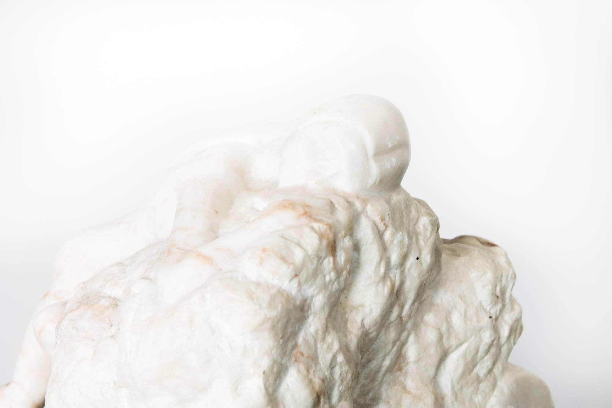 Neoclassical 'Song of Solomon' Marble Sculpture by Sylvia Hayes For Sale