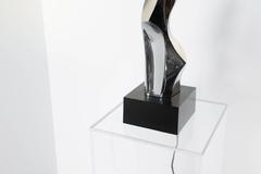 Mirrored Chrome Amorphous Table Lamp by Laurel