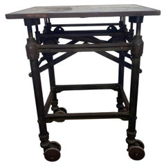 Turn Of the 20th Century Adjustable Printers " Turtle" Table